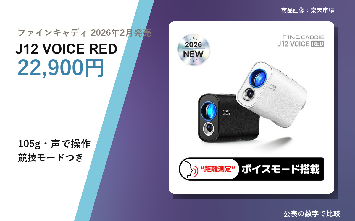【ゴルフガチ勢によるガチレビュー】ファインキャディ J12 VOICE RED｜105gで声で操作・22,900円