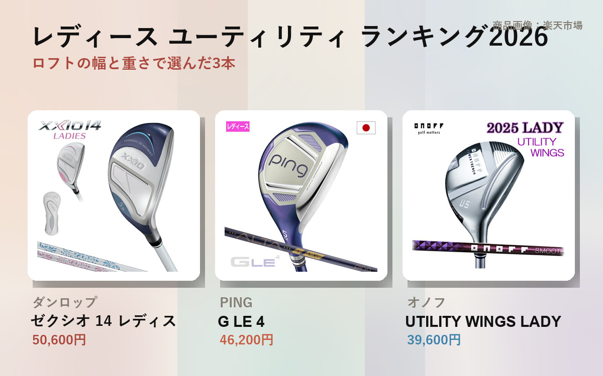 レディース ユーティリティ おすすめランキング2026の見出し画像（ゼクシオ 14 レディス・G LE 4 の商品画像）