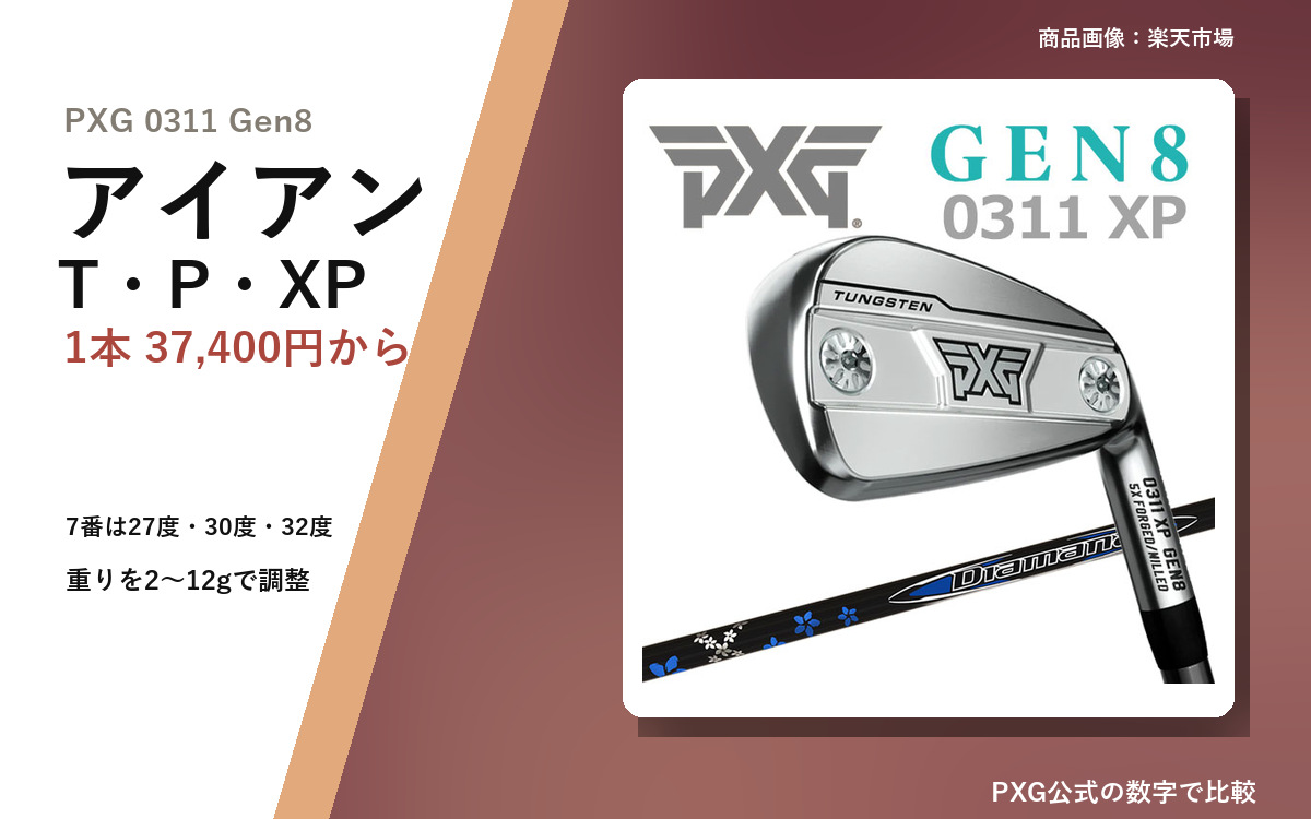 【2026年10月最新版】PXG 0311 Gen8 アイアン｜発売日・価格・T／P／XPの違い