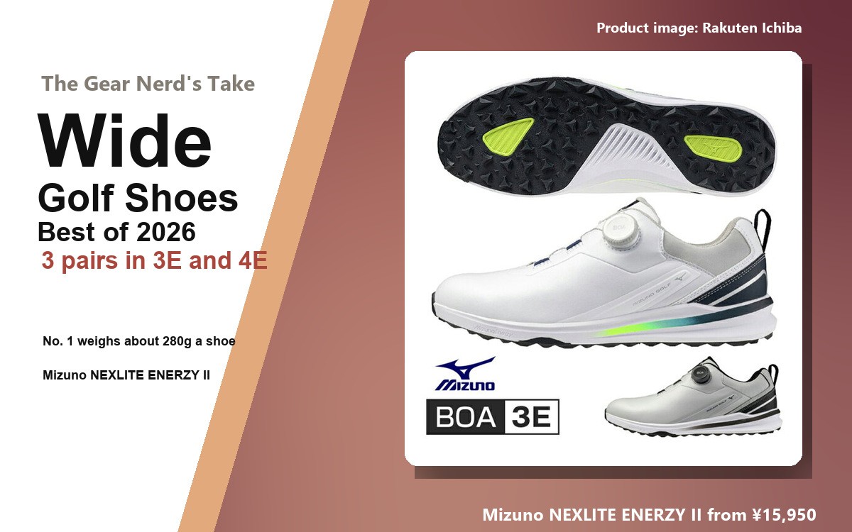 Header image: Best Wide Golf Shoes 2026 (Mizuno NEXLITE ENERZY II and more)