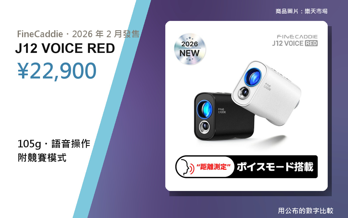 【高爾夫重度玩家的真實評測】FineCaddie J12 VOICE RED｜105g 可語音操作、日圓 22,900