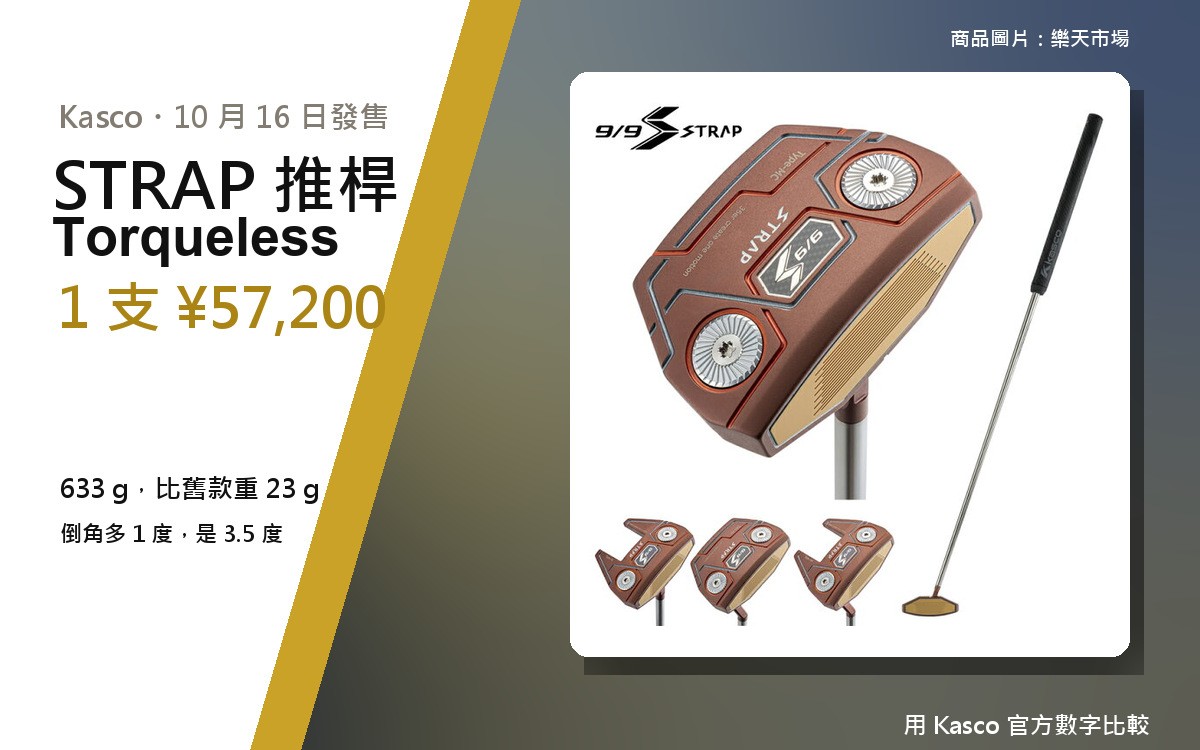 【2026年10月最新版】Kasco STRAP 推桿 Torqueless 評價｜發售日、和舊款差在哪
