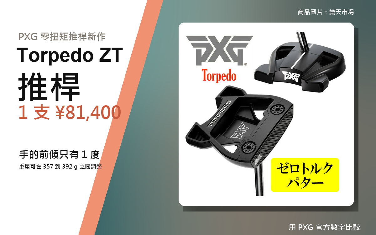 【2026年10月最新版】PXG Torpedo ZT 推桿評價｜日本價格、和舊款差在哪