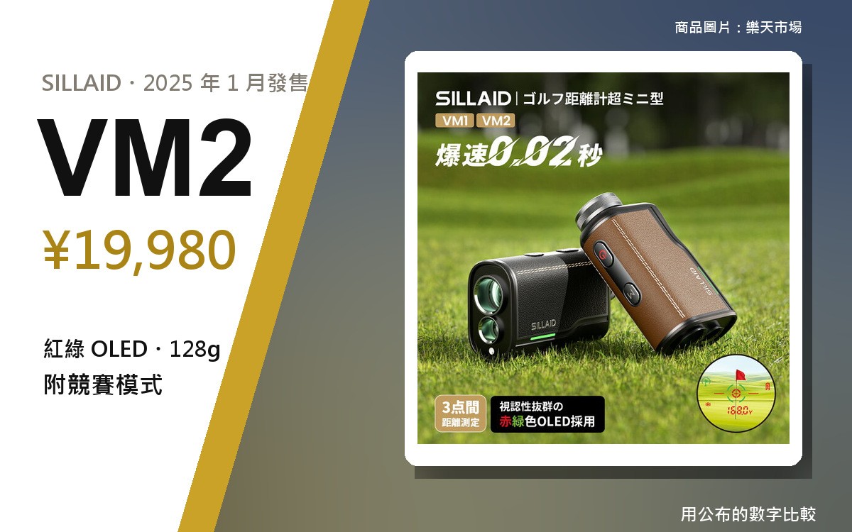 【高爾夫重度玩家的真實評測】SILLAID VM2｜紅綠 OLED 加競賽模式、日圓 19,980